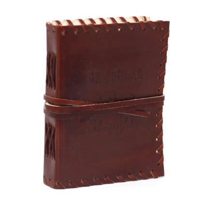 Leather Book of Thoughts with Wrap Notebook (6x4") - Image 3