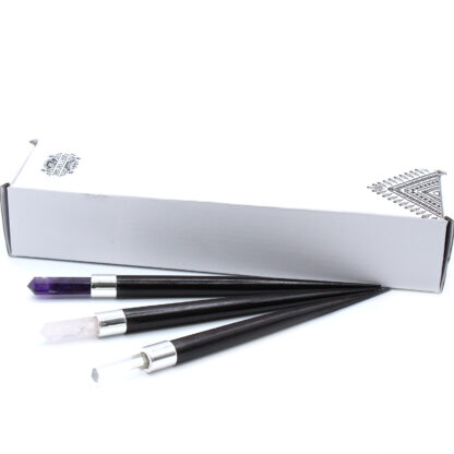Simple Pointed Healing Wand - Rose, Rock, Amethyst - Image 2
