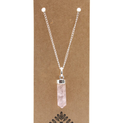 Gemstone Classic Point Pendant - Rose Quartz - Image 3