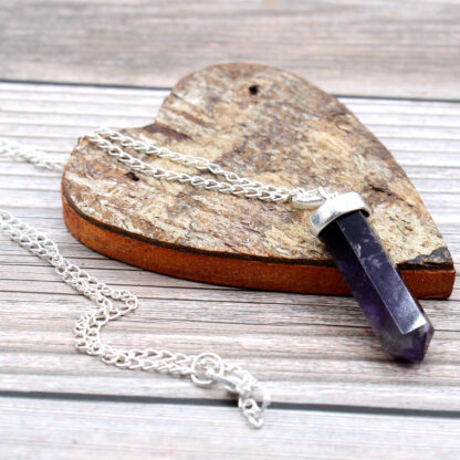 Gemstone Classic Point Pendant - Amethyst - Image 3