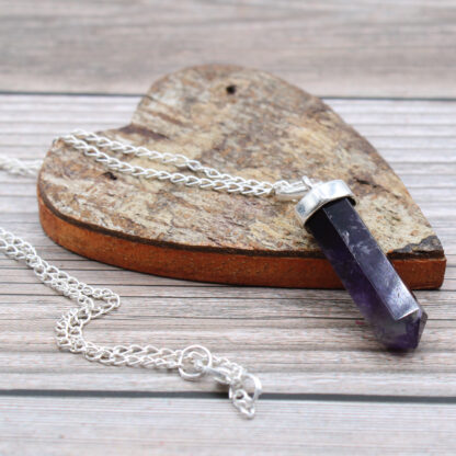 Gemstone Classic Point Pendant - Amethyst - Image 4