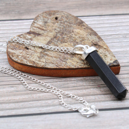 Gemstone Classic Point Pendant - Black Agate - Image 4
