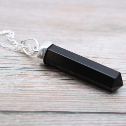 Gemstone Classic Point Pendant - Black Agate - Image 5