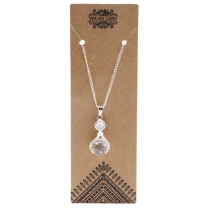 Gemstone Healing Hands Pendant - Rock Quartz - Image 2
