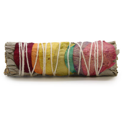 Smudge Stick - 7 Chakras Rose Petals Sage 10 cm (Chakra) - Image 4