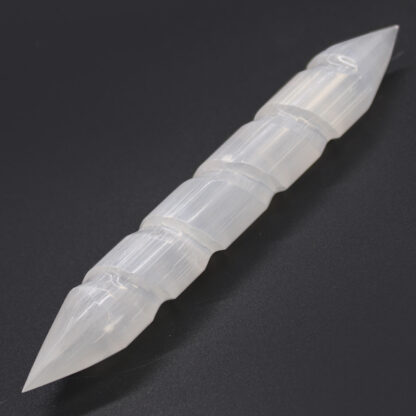 Selenite Spiral Wands - 16 cm (Point Both Ends) - Image 2
