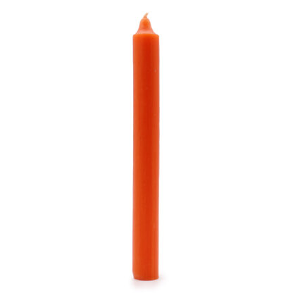 Solid Colour Dinner Candles - Rustic Orange - Pack of 5 - Image 2