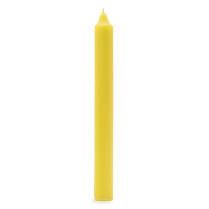 Solid Colour Dinner Candles - Rustic Lemon - Pack of 5 - Image 2