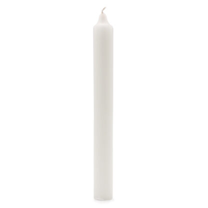 Solid Colour Dinner Candles - Rustic White - Pack of 5 - Image 2
