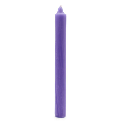 Solid Colour Dinner Candles - Rustic Lilac - Pack of 5 - Image 2