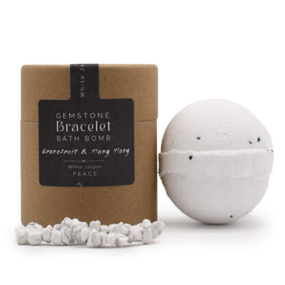 White Jasper Gem Bracelet Bath Bomb - Image 2