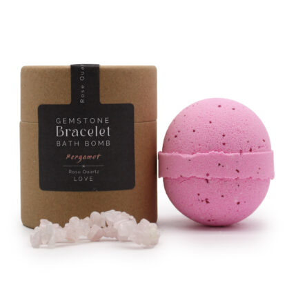 Rose Quartz Gem Bracelet Bath Bomb - Image 2