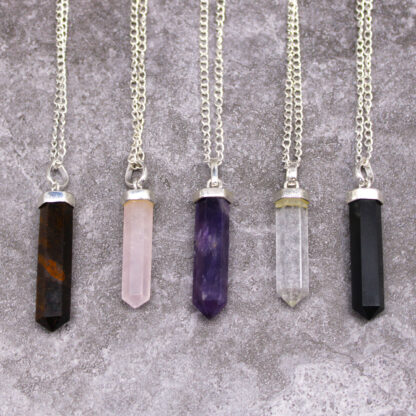 Gemstone Classic Point Pendant - Amethyst - Image 5