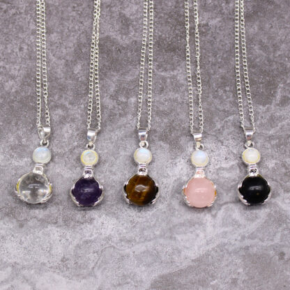 Gemstone Healing Hands Pendant - Amethyst - Image 9