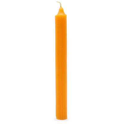 Solid Colour Dinner Candles - Rustic Mango - Pack of 5 - Image 2