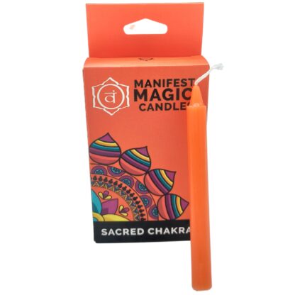 Manifest Magic Candles (pack of 12) - Orange - Sacred Chakra - Image 2