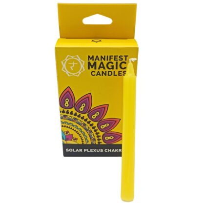Manifest Magic Candles (pack of 12) - Yellow - Solar Plexus Chakra - Image 2