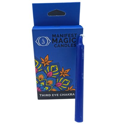 Manifest Magic Candles (pack of 12) - Indigo - Third Eye Chakra - Image 2