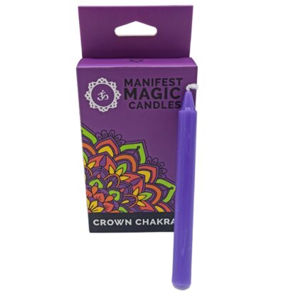 Manifest Magic Candles (pack of 12) - Violet - Crown Chakra - Image 2