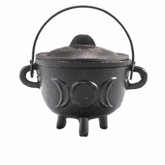 Cast Iron Cauldron with Triple Moon 11x13cm