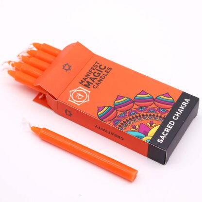 Manifest Magic Candles (pack of 12) - Orange - Sacred Chakra - Image 4