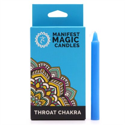 Manifest Magic Candles (pack of 12) - Blue - Throat Chakra - Image 5
