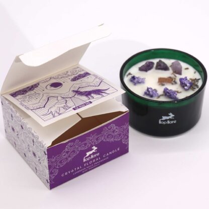 Hop Hare Crystal Magic Flower Candle - The Moon - Image 2