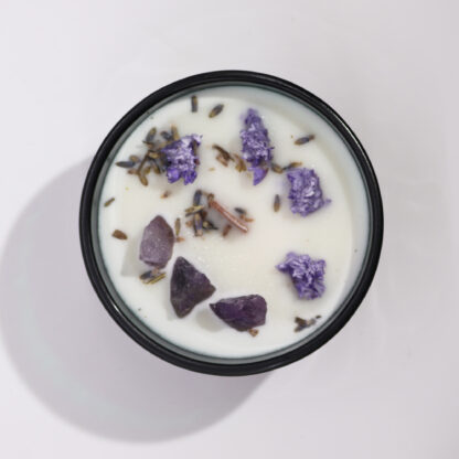 Hop Hare Crystal Magic Flower Candle - The Moon - Image 3