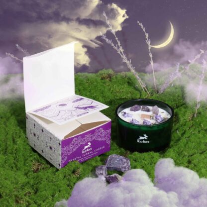 Hop Hare Crystal Magic Flower Candle - The Moon - Image 5