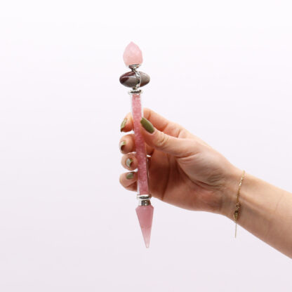 Shiva Lingam Magic Wand - Rose Quartz - Love - Image 3