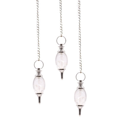 Lingam Shaped Gemstone Pendulum - Rock Quartz