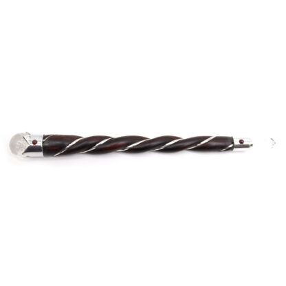 Twisted Wood and Rock Quartz Wand - Image 2