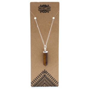 Gemstone Classic Point Pendant - Tiger Eye