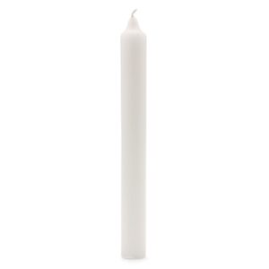 Solid Colour Dinner Candles - Rustic White - Pack of 5