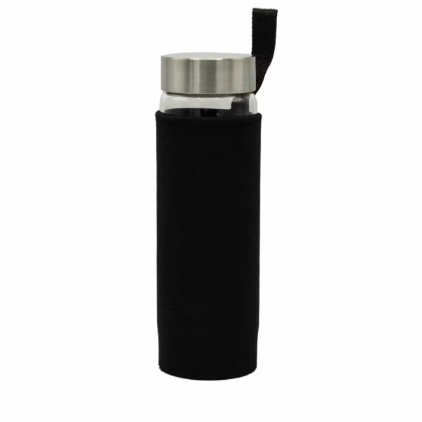 Crystal Infused Glass Water Bottle - Relaxing Amethyst - Chips - Image 2