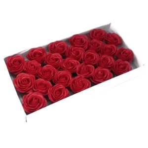 Craft Soap Flowers Rose Red